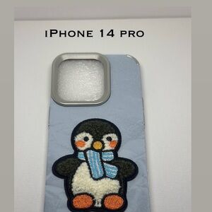 Blue Penguin iPhone 14 Pro Case with Soft Silicone Design